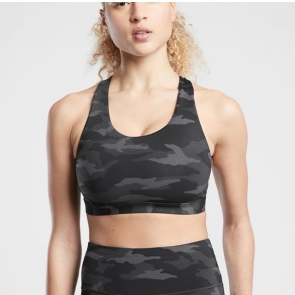 Athleta Camo Racerback Ultimate Sports Bra S